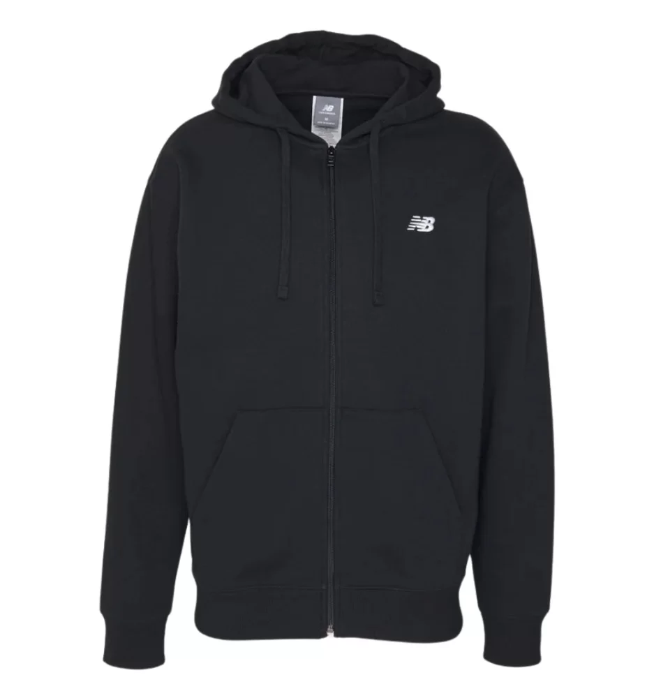 New Balance Felpa Con Cappuccio Full Zip Essentials Nero MJ41502BK