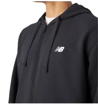 New Balance Felpa Con Cappuccio Full Zip Essentials Nero | New Balance | 