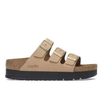 Birkenstock Ciabatte Florida Flex Platform Sandcastle Beige 1029760