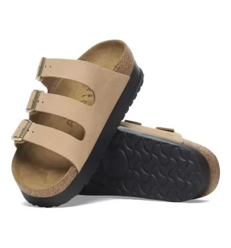 Birkenstock Ciabatte Stretta Florida Flex Platform Sandcastle Beige | Birkenstock | 