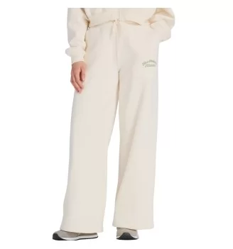 New Balance Pantaloni Linear Heritage Fleece Wide Leg Permafrost Panna WP53902PEF