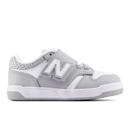 New Balance Scarpe 480 Strappo Kids Raincloud Grigio E Bianco NWB480WG