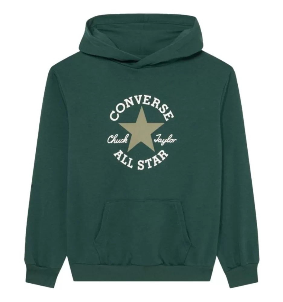 Converse Felpa Cappuccio Dissected Relaxed Fit Ragazzi Verde 9CH002-F8G