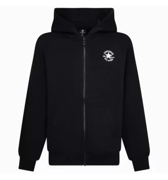 Converse Felpa Cappuccio Full Zip Dissected Ragazzi Nero 9CG706-023