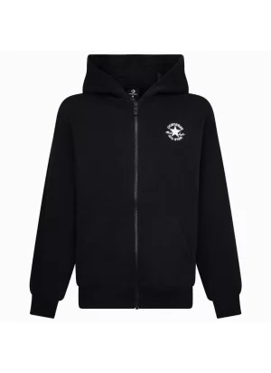 Converse Felpa Cappuccio Full Zip Dissected Ragazzi Nero 9CG706-023