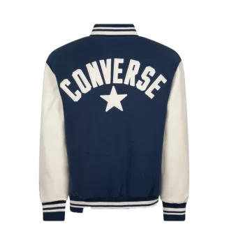 Converse Felpa Varsity Bomber Ragazzi Bianco Blu | Converse | 
