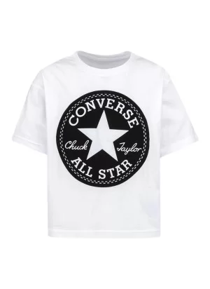 Converse T-shirt Boxy Chuck Patch Ragazzi Bianco 469787-001