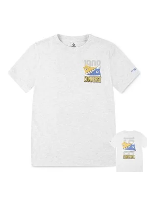 Converse T-shirt Retro Front Back Sneaker Ragazzi Bianco 9CG910-X58