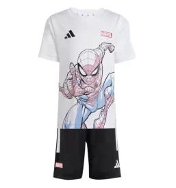 Adidas Tuta Marvel Spider-Man Junior Bianco Nero JF3655