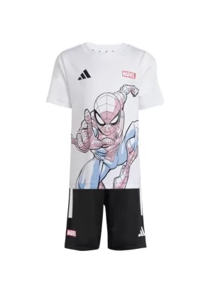 Adidas Tuta Marvel Spider-Man Junior Bianco Nero JF3655