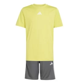 Adidas Tuta Train Essentials 3-Stripes Junior Giallo Grigio JD1785