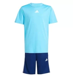 Adidas Tuta Train Essentials 3-Stripes Junior Celeste Blu JJ1031