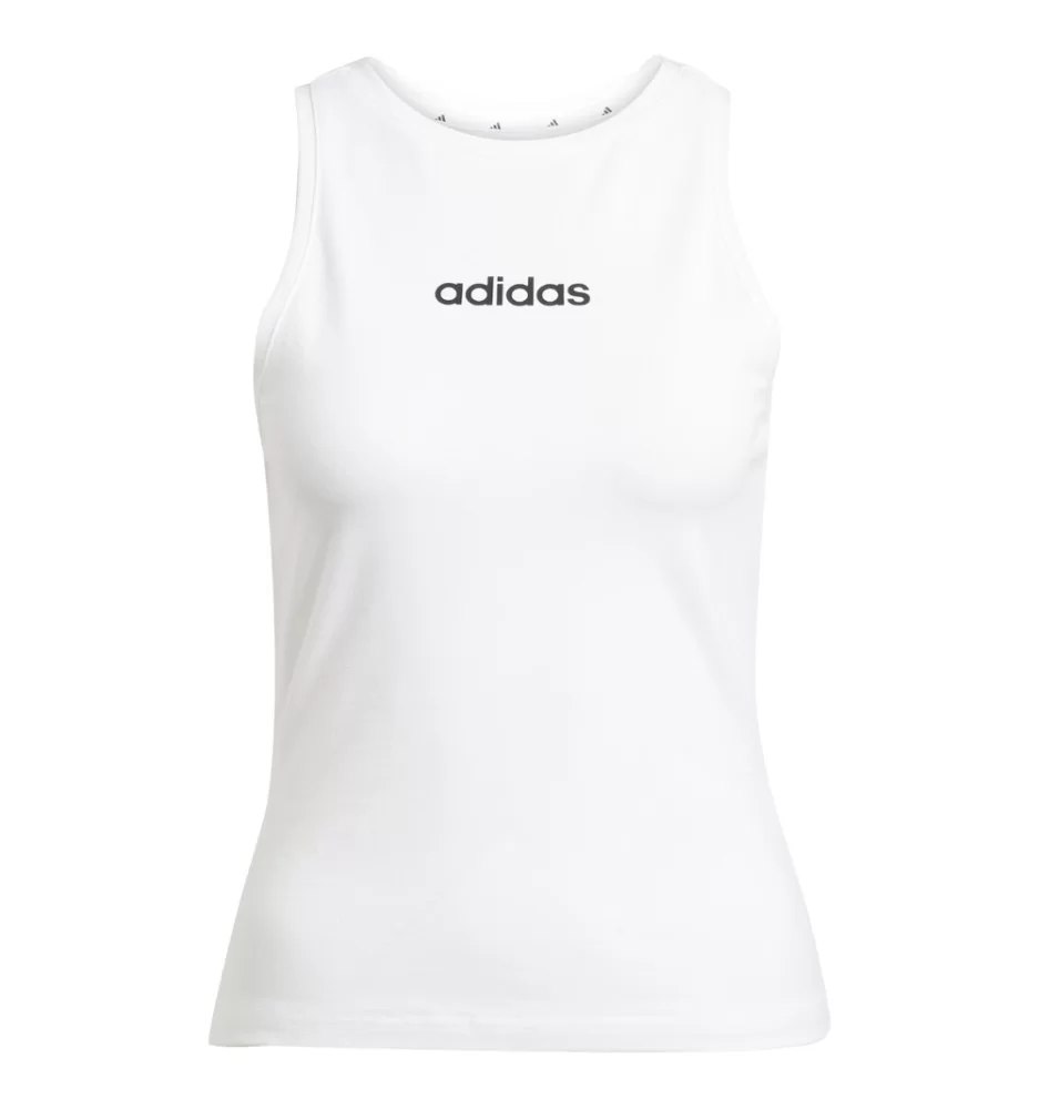 Adidas Canotta Essentials Linear Slim Bianco JC5799