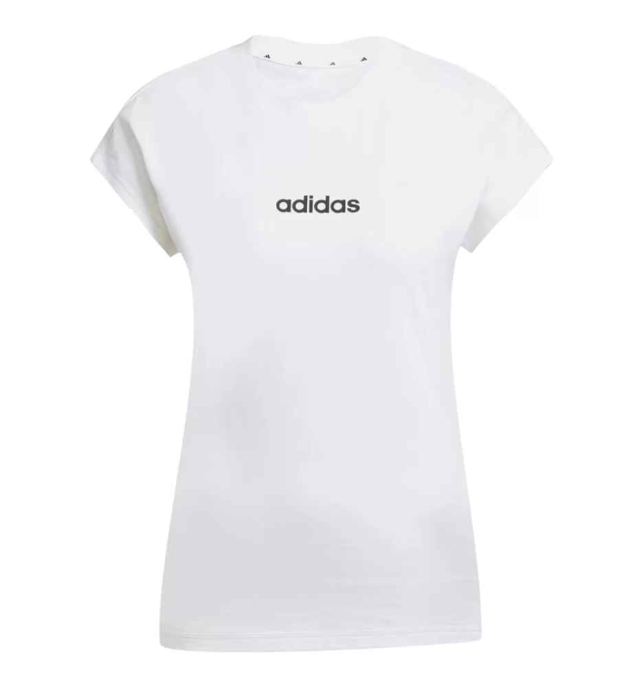 Adidas T-shirt Essentials Linear Bianco JC8239