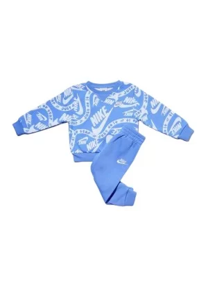 Nike Tuta Club All Over Print Blu E Bianco 66L168-BGZ
