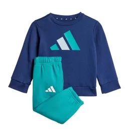 Adidas Tuta 240 Fleece Inf Blu Scuro Celeste JW2451
