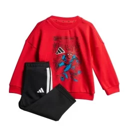 Adidas Tuta Marvele Spiderman Inf Rosso Nero JV7371