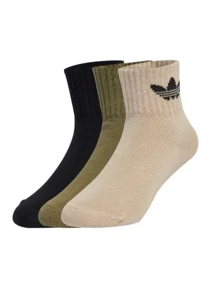 Adidas Calzini Mid Kids 3 Paia Verde Nero JW2934