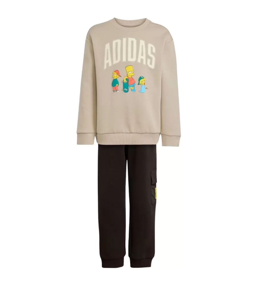 Adidas Tuta The Simpson Kids Marrone E Beige JL9197