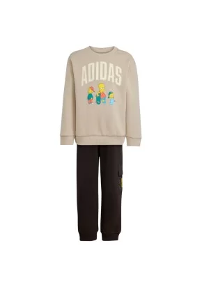 Adidas Tuta The Simpson Kids Marrone E Beige JL9197