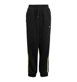 Adidas Pantaloni 3 Stripes Jr Nero Verde JV7796