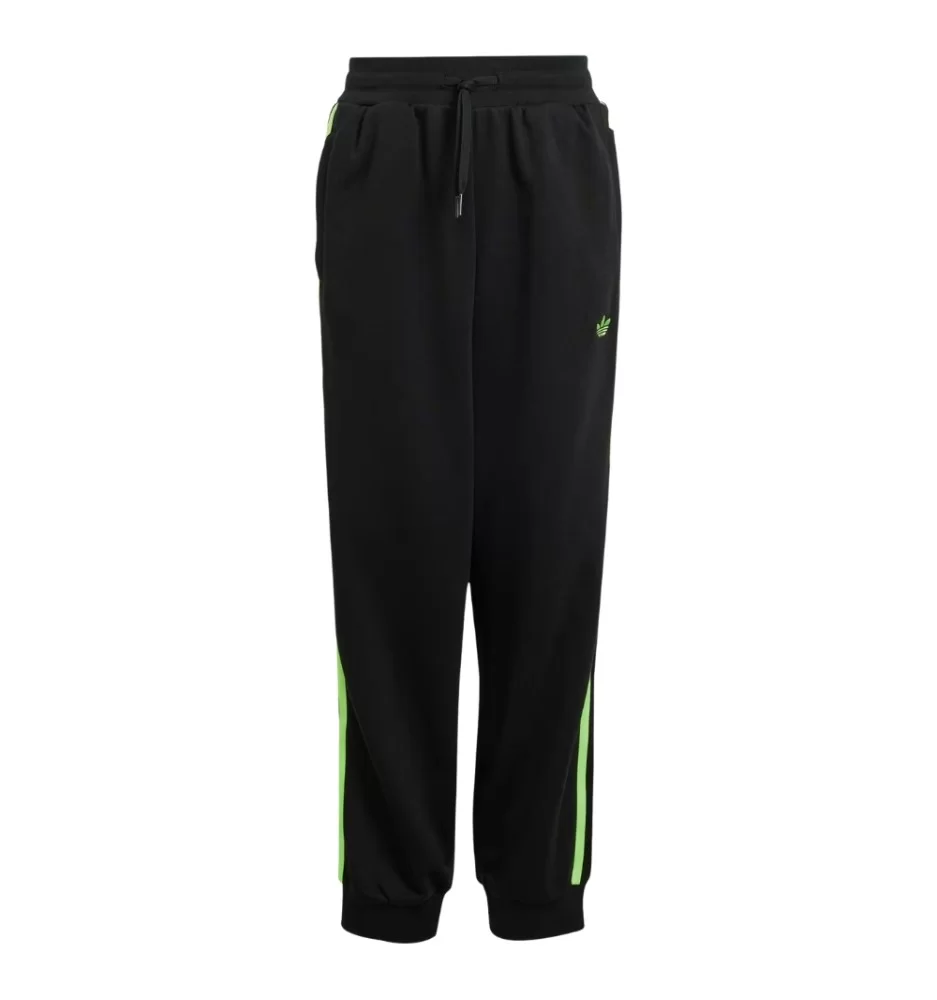 Adidas Pantaloni 3 Stripes Jr Nero Verde JV7796