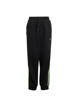 Adidas Pantaloni 3 Stripes Jr Nero Verde JV7796