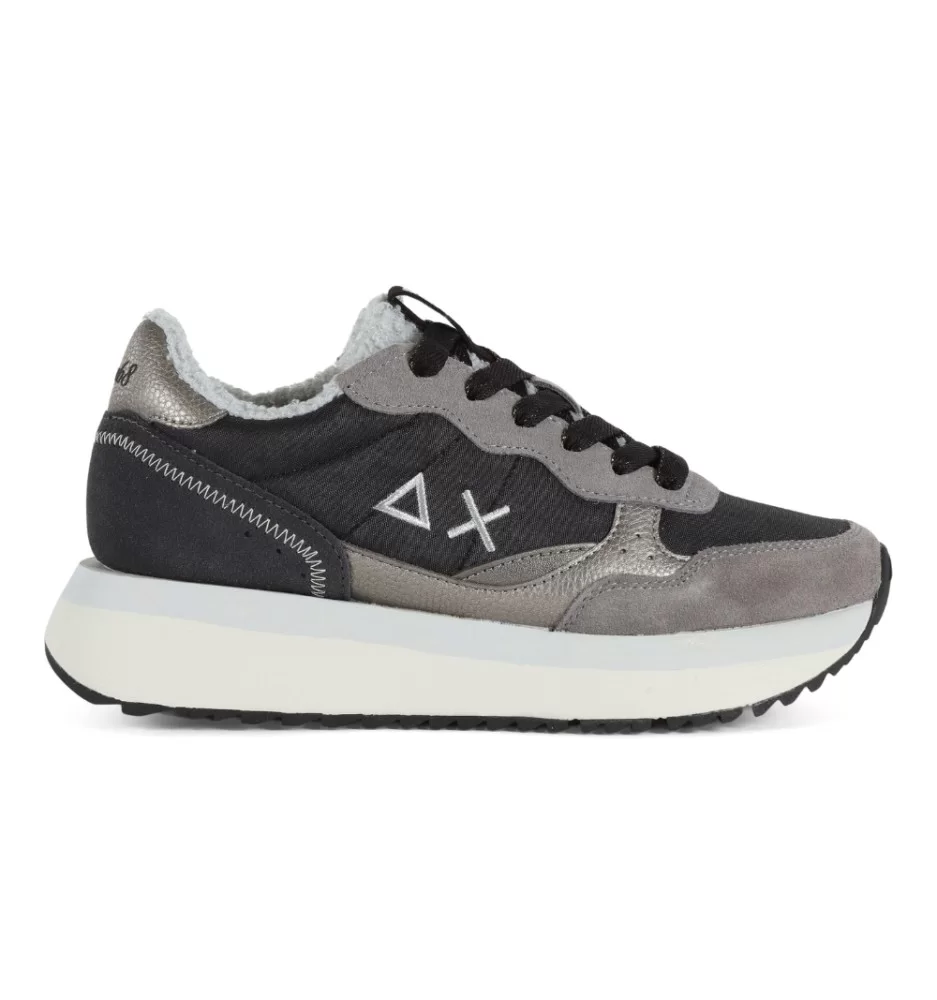Sun68 Scarpe Big Ally Teddy Fur Nero Grigio Z45210 11