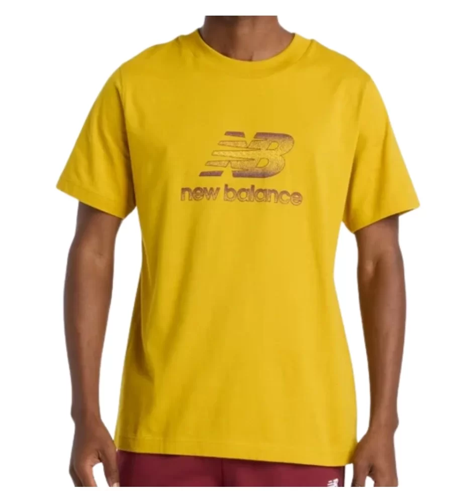 New Balance T-shirt Sport Essentials Speckle Logo Giallo MT53502BQG