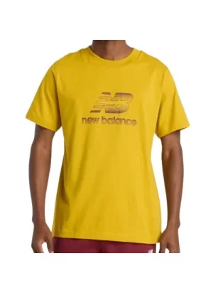 New Balance T-shirt Sport Essentials Speckle Logo Giallo MT53502BQG