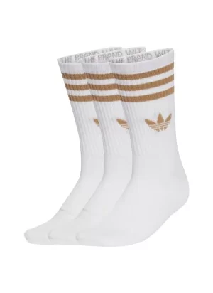 Adidas Calzini 3-Stripes Bci 3 Paia Bianco E Marrone Chiaro JV7407
