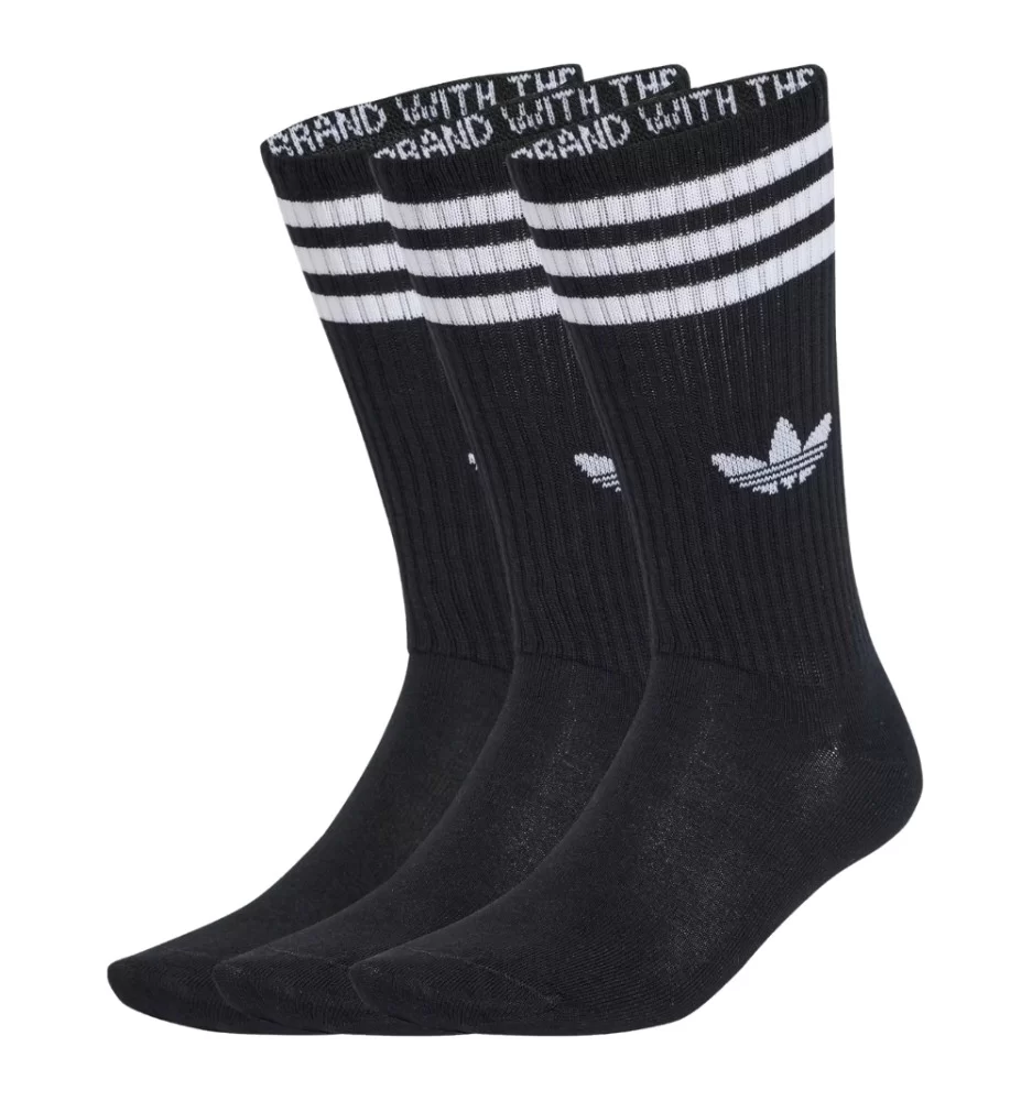 Adidas Calzini 3-Stripes High 3 Paia Nero E Bianco JV7417