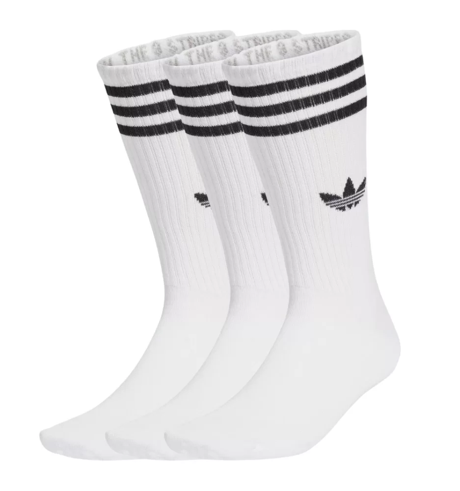 Adidas Calzini 3-Stripes High 3 Paia Bianco E Nero JV7416