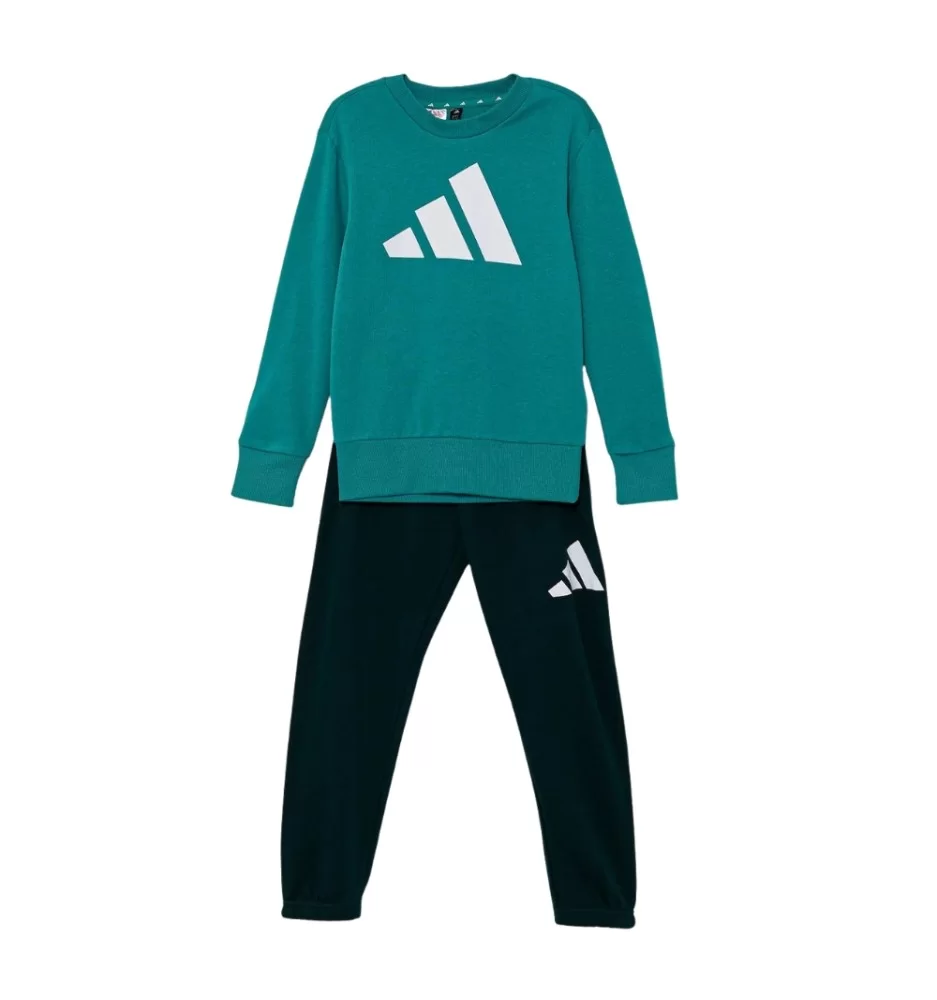 Adidas Tuta Big Logo Kids Blu Verde JW2436
