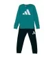 Adidas Tuta Big Logo Kids Blu Verde JW2436