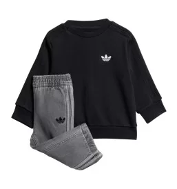 Adidas Tuta Denim Kids Nero Grigio JY3545