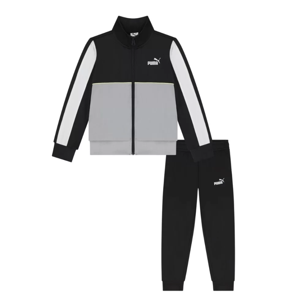 Puma Tuta Sport Poly Suit Kids Nero Grigio 689720-01
