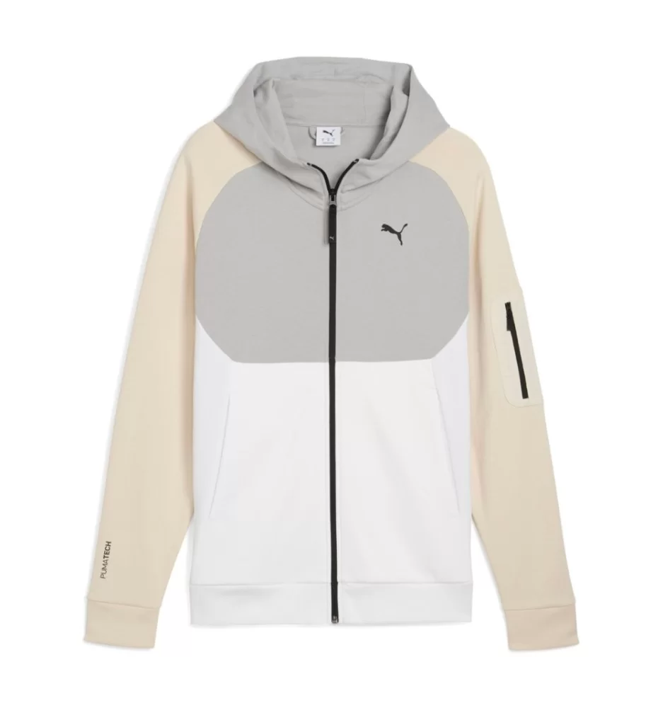 Puma Tuta Full Zip Cappuccio Pumatech Beige Grigio 688045-87