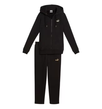 Puma Tuta Cappuccio Zip Metallic Sweat Suit Op Nero 688161-01