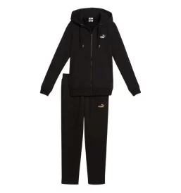 Puma Tuta Cappuccio Zip Metallic Sweat Suit Op Nero 688161-01