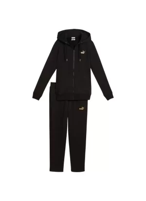 Puma Tuta Cappuccio Zip Metallic Sweat Suit Op Nero 688161-01