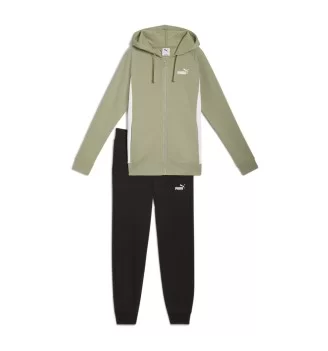Puma Tuta Cappuccio Zip Sweat Suit Op Verde Salvia 690738-82