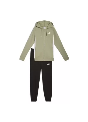 Puma Tuta Cappuccio Zip Sweat Suit Op Verde Salvia 690738-82