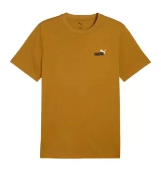 Puma T-shirt Essentials Bicolor Small No. 1 Logo Giallo Senape 684717-69