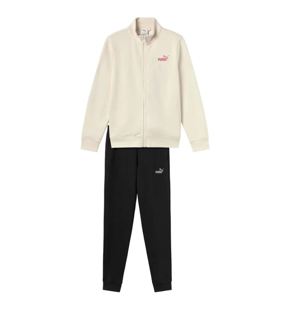Puma Felpa Full Zip Essentials Kids Bianco Nero 693273-87
