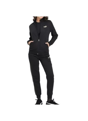 Puma Tuta Full Zip Essentials Textured Foil Logo Nero | Puma | 