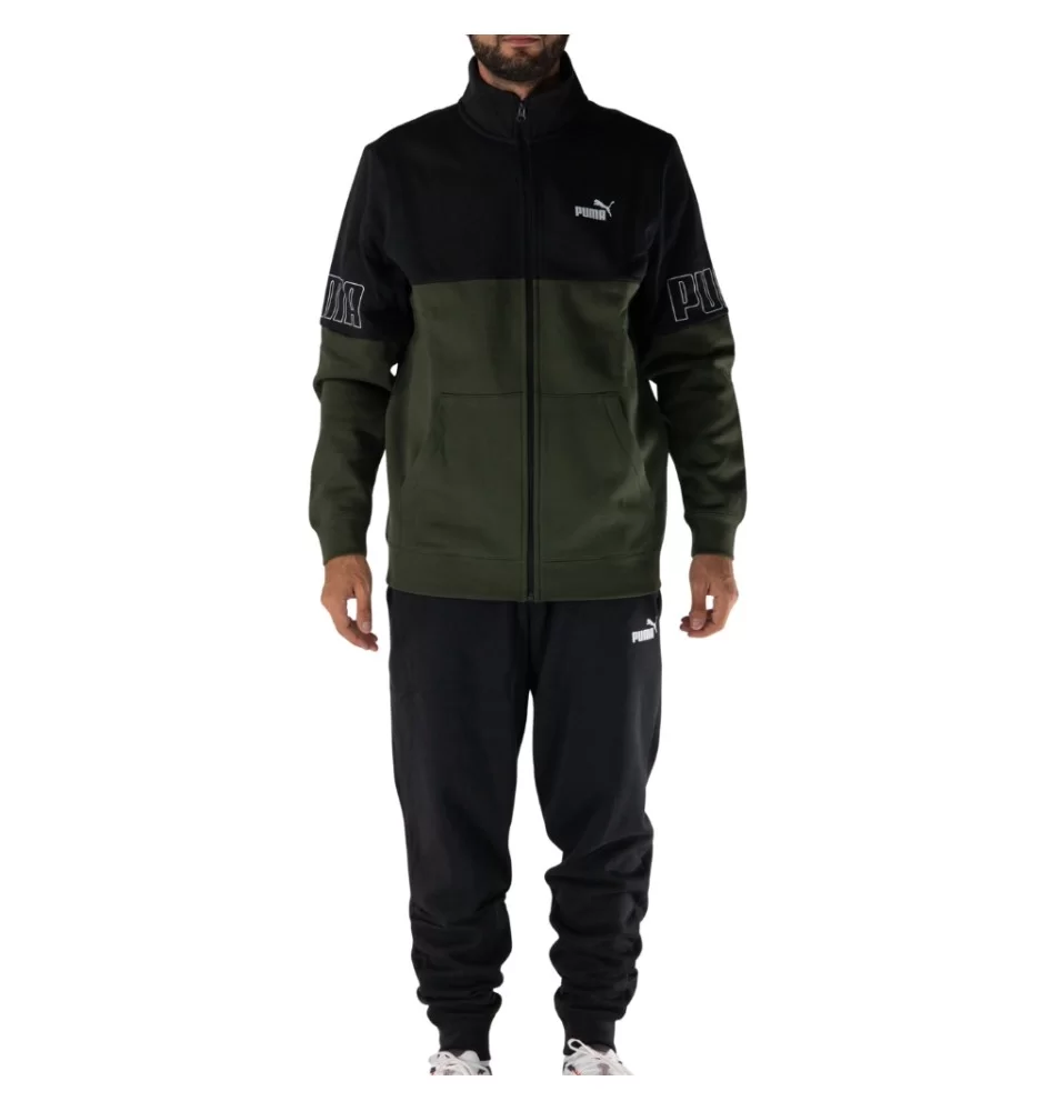 Puma Tuta Essentials Colorblock Suit Nero Verde 691994-70