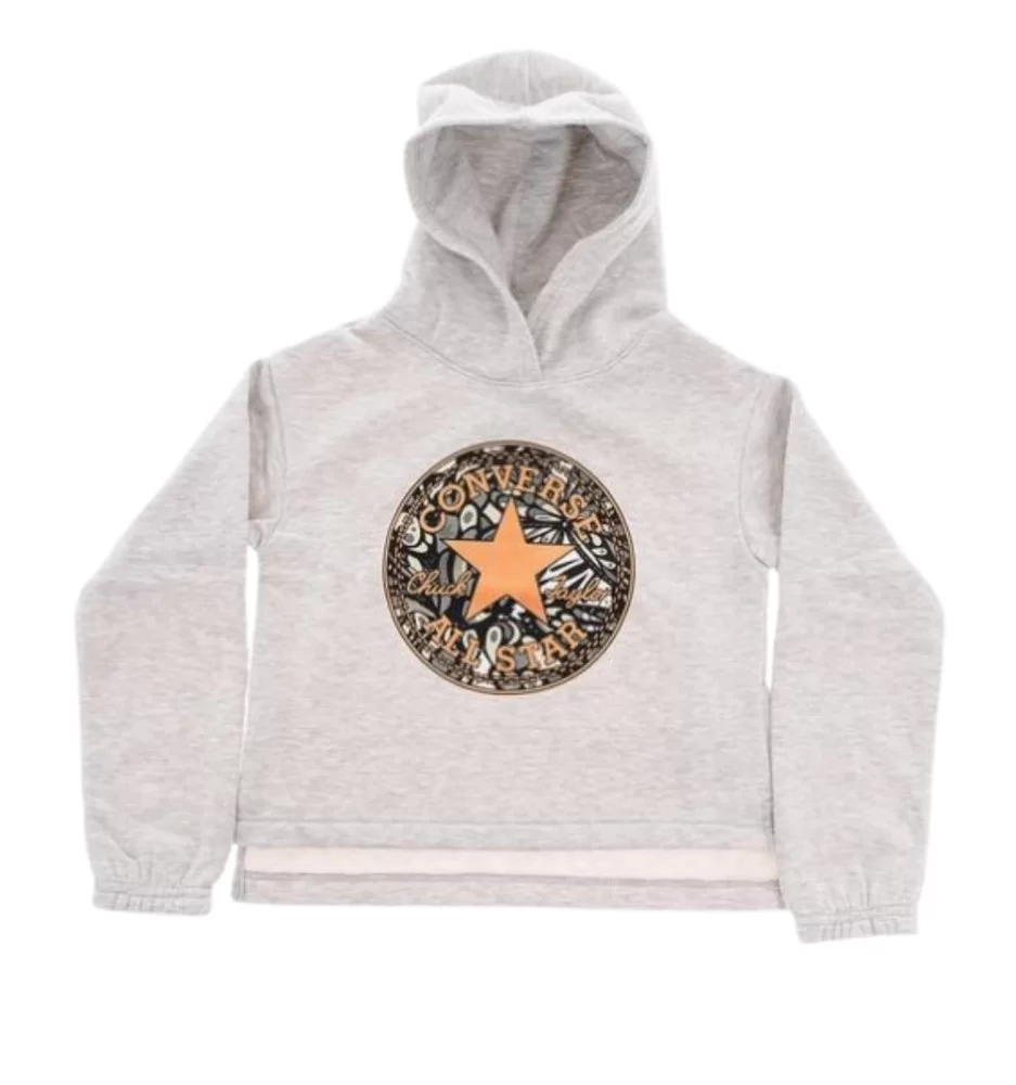 Converse Felpa Cappuccio Boxy Chuck Star All Star Patch Graphic Girls Bianco | Converse | 