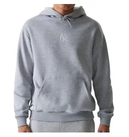New Era Felpa Cappuccio Oversize Midi Mlb League Essential New York Yankees Grigio 60675766
