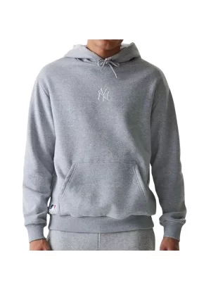New Era Felpa Cappuccio Oversize Midi Mlb League Essential New York Yankees Grigio 60675766